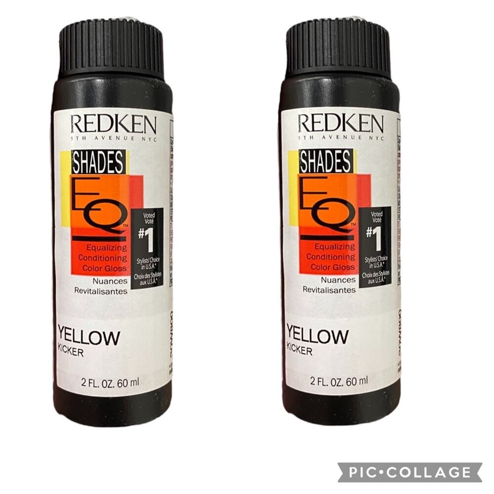 Redken Hair color Shades EQ Gloss Yellow Kicker YOU GET 2 bottles ! NEW 30W800